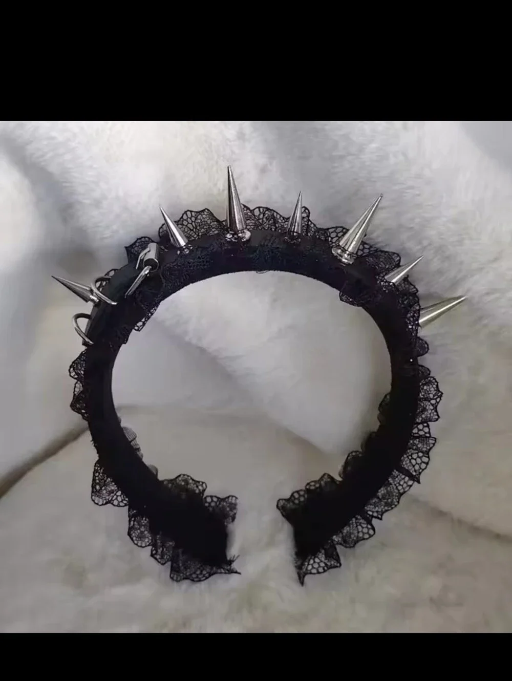 PU Leather Spiked Headband